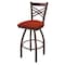 Holland Bar Stool Co 30" Swivel Bar Stool, Bronze Finish, Graph Poppy Seat 82030BZ021 - alternate 1